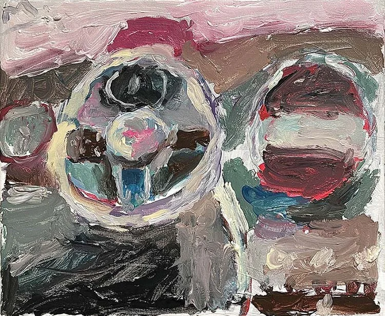 Mini dashboard, acrylic on canvas, 23 x 30 cm, 2022