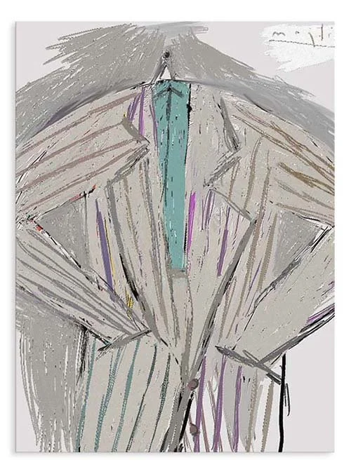 Jacket and suit.