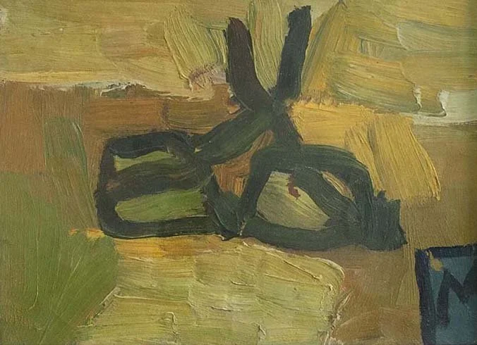 My eyeglasses, oil on canvas, 25 x 17 cm, 1972