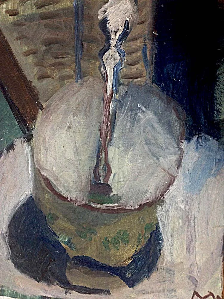 Bowl and spoon, oil on canvas, 40 x 50 cm, 1978