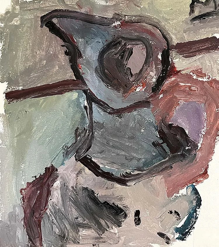 Vase in green, acrylic on canvas, 22 x 27 cm, 2026