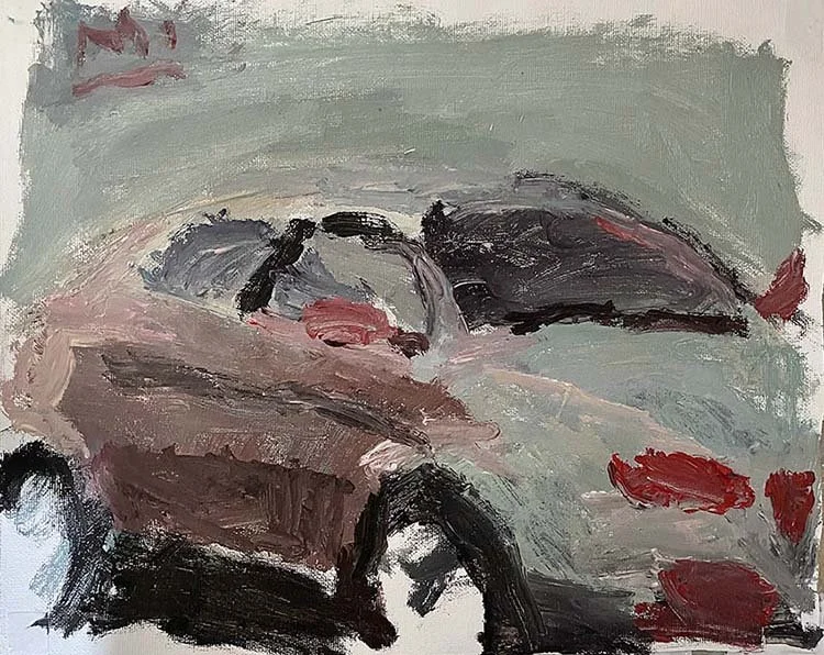 Alfaromeo, acrylic on paper, 21 x 30 cm, 2026