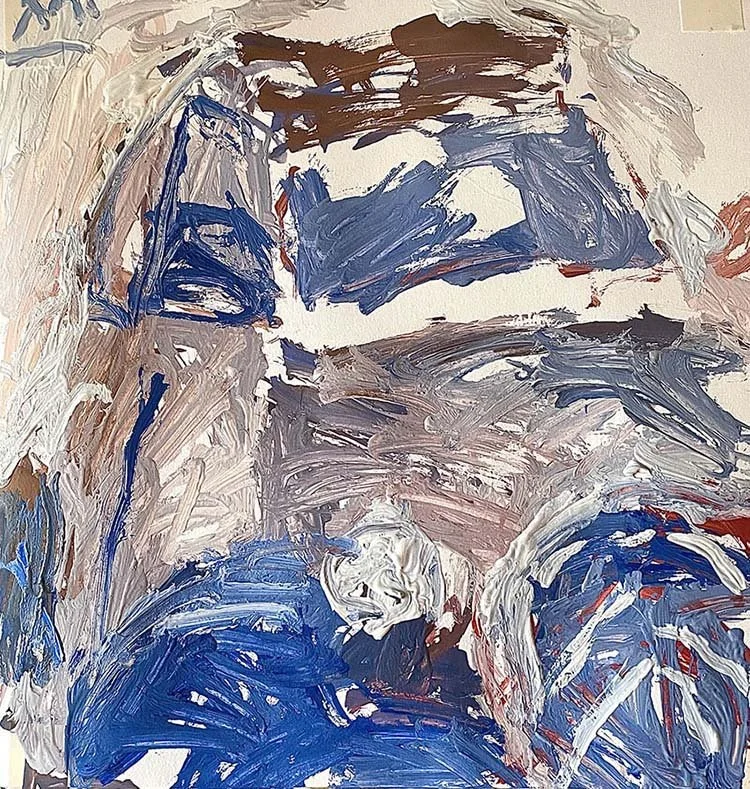 Citroen in blue, gouache on paper, 20 x 30 cm, 2026