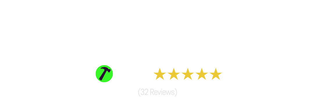Image of a review rating showing 4.9 out of 5 stars based on 32 reviews, with an excellent rating on MyBuilder.com.
