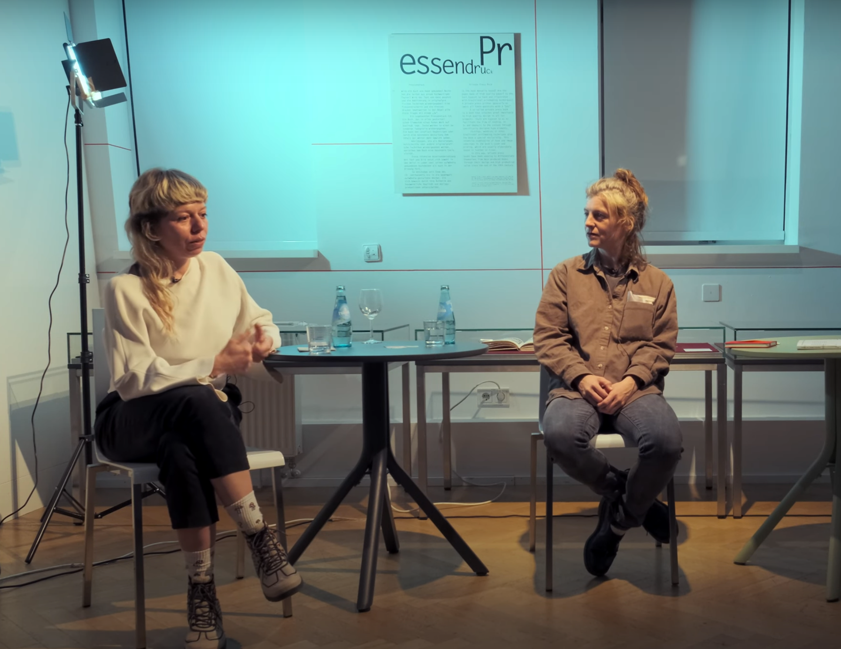 The Downside of Language. A dialogue with writer Ann Cotten. Klingspor Museum, Offenbach, 2023.