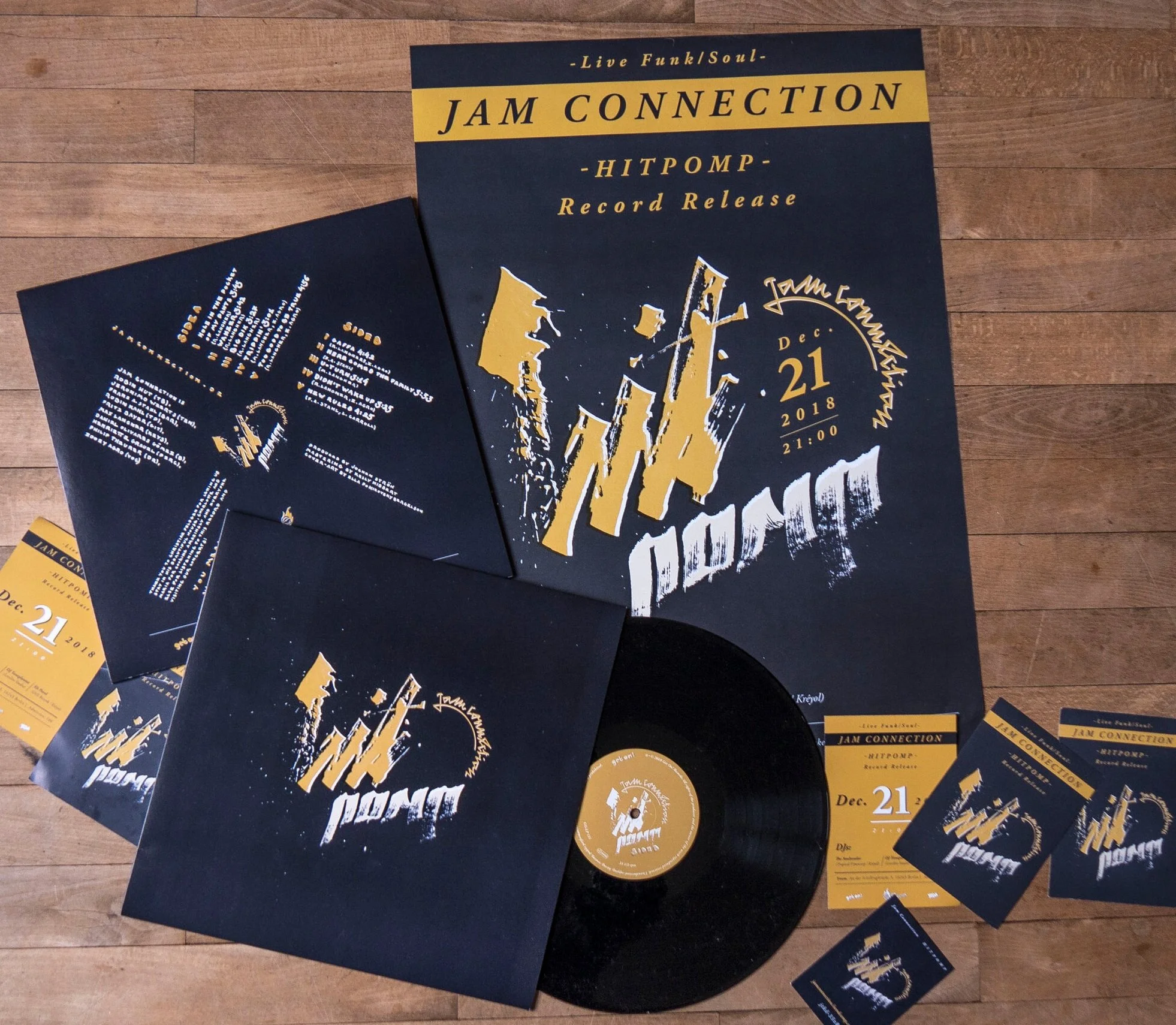 Hitpomp. Vinyl cover art for Jam Connection. 2018.