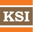 Logo with the letters 'KSL' in white on a brown background, bordered by orange stripes at top and bottom.