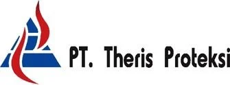 Company logo with red, white, and blue stylized flame and the text 'PT. Theris Proteksi'.