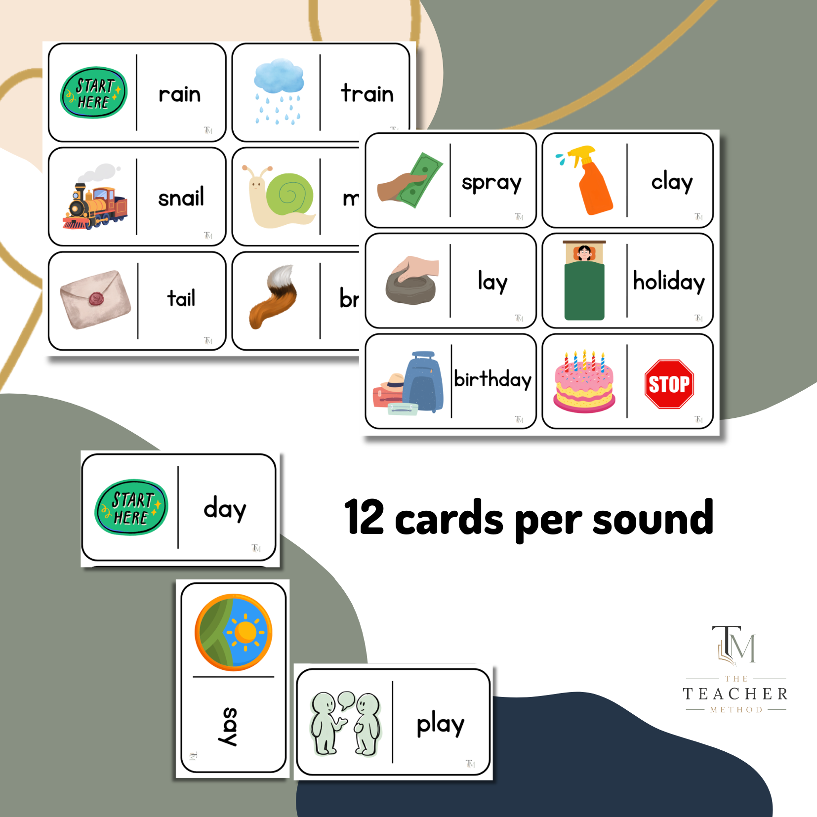 ai, ay, a_e phonics dominos