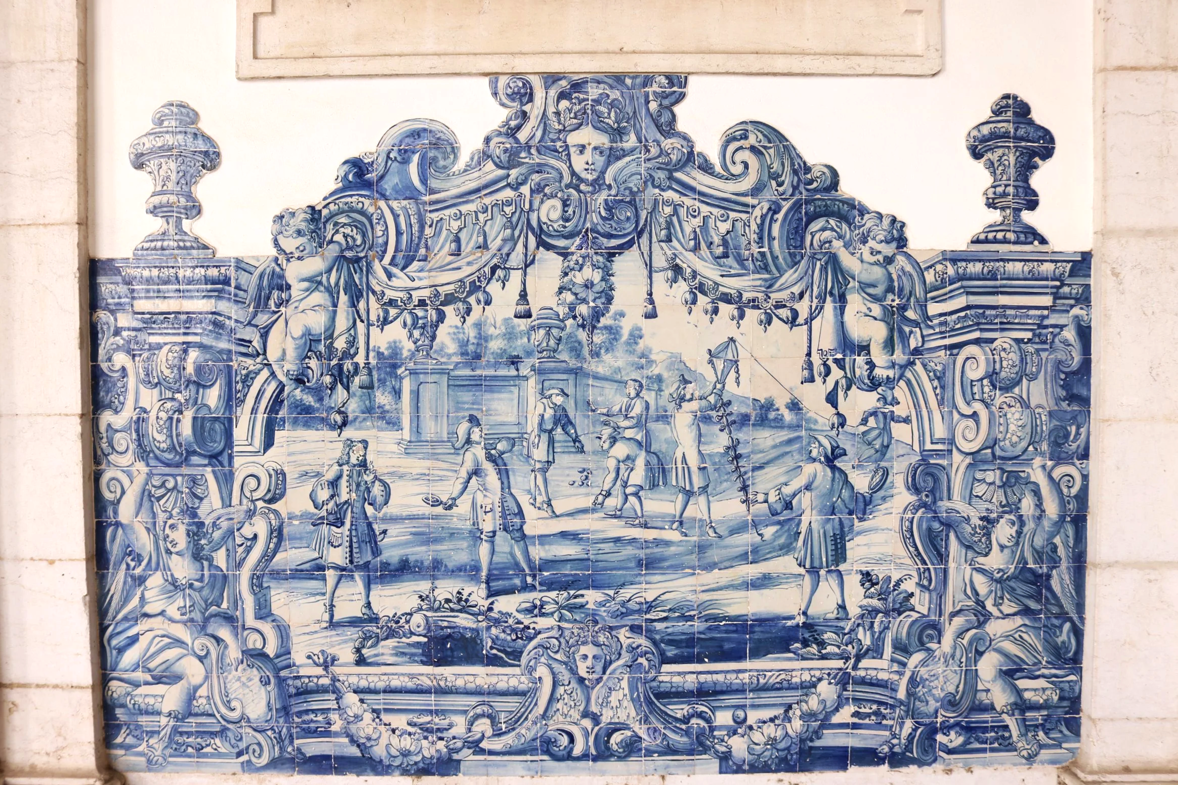 Baroque tiles in Sao Vicente de Fora monastery in Lisbon