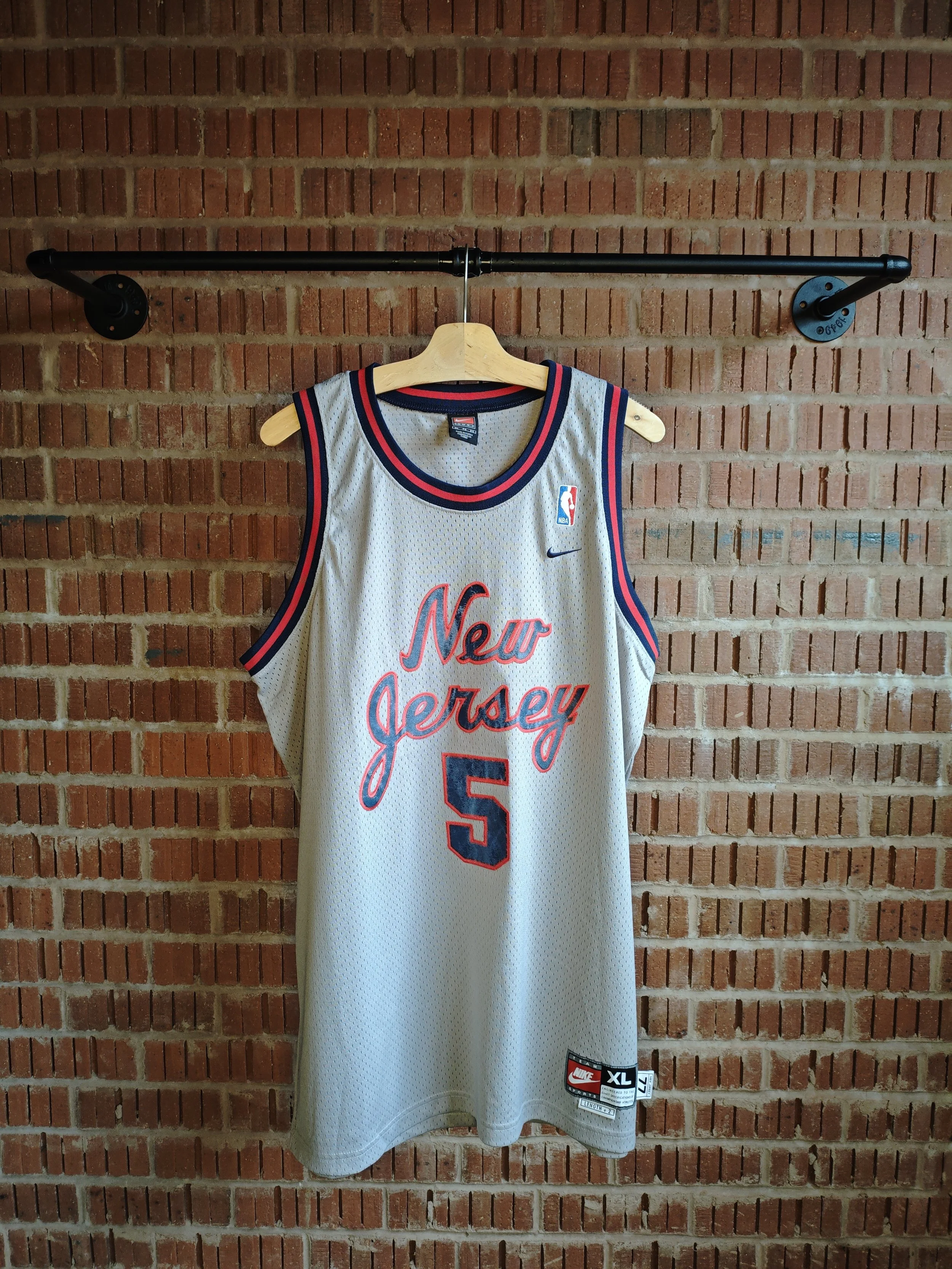 2002 New Jersey Nets - Jason Kidd 5 swingman jersey (XL) (Good)
