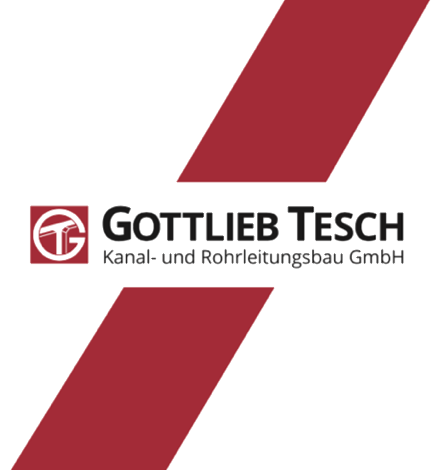 Gottlieb Tesch logo with red diagonal stripes and German text.