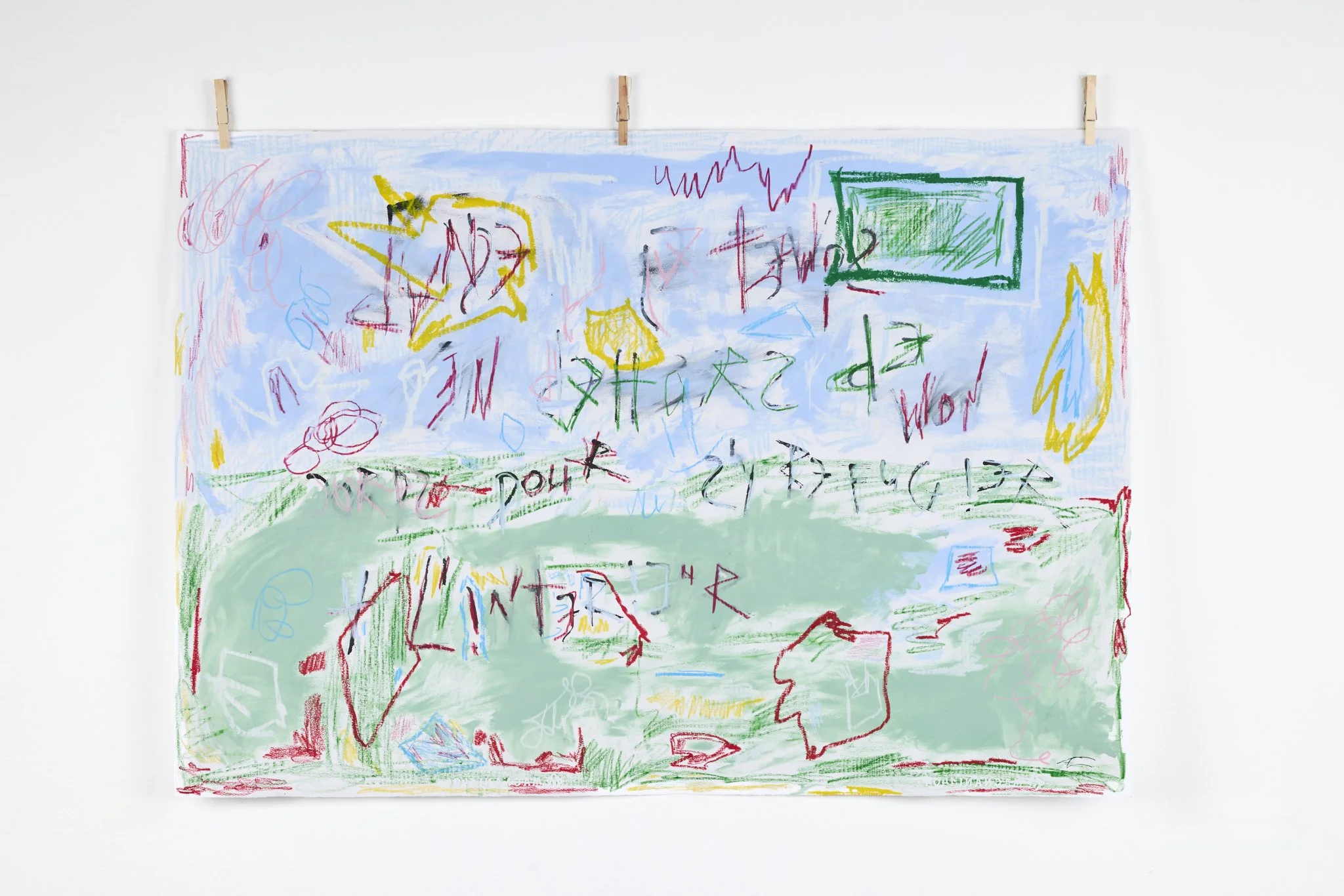 Météo du corps 2 - 2026 - Acrylique, pastel à l'huile et encre de chine sur papier - 70 x 100 cm 