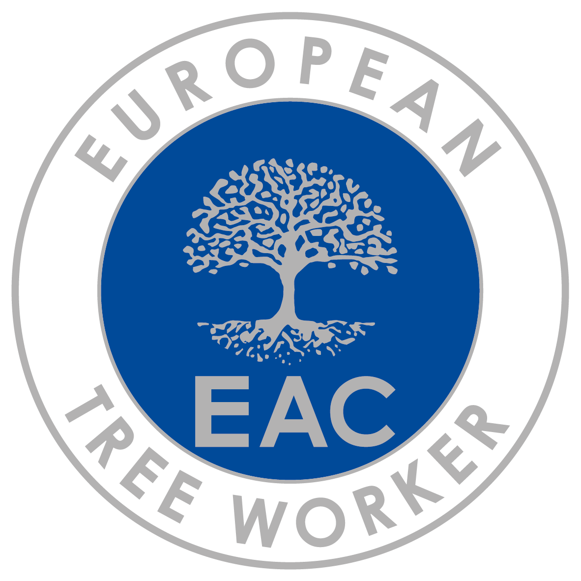 Eurasian Tree Worker badge with a stylized tree in the center and text around the circle.