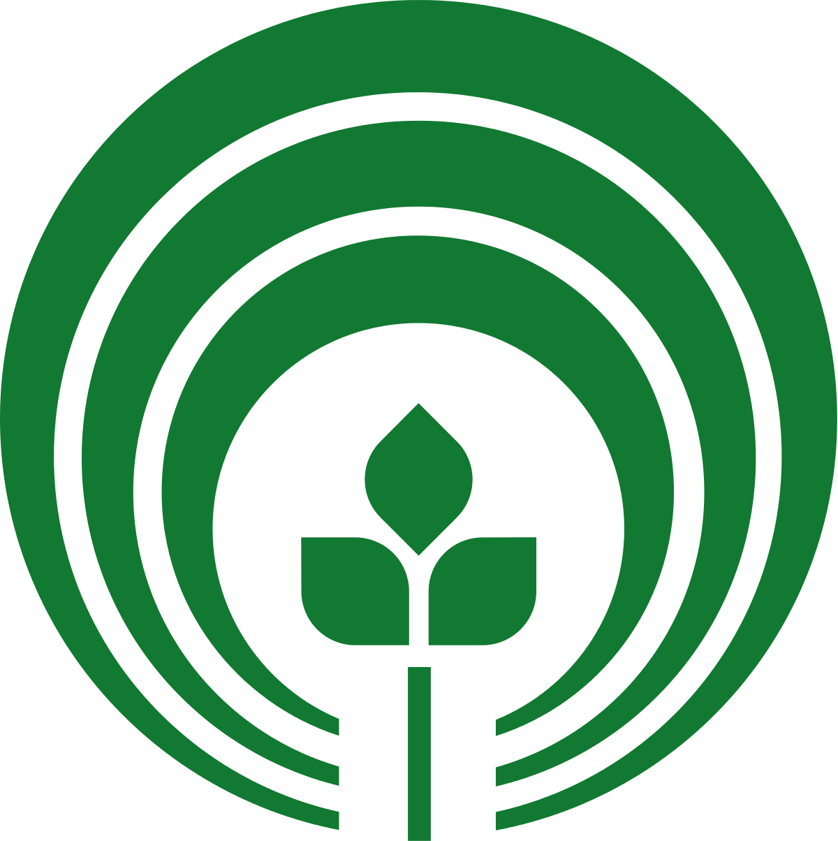 Green circular logo with a stylized plant or leaf in the center, surrounded by concentric circles.