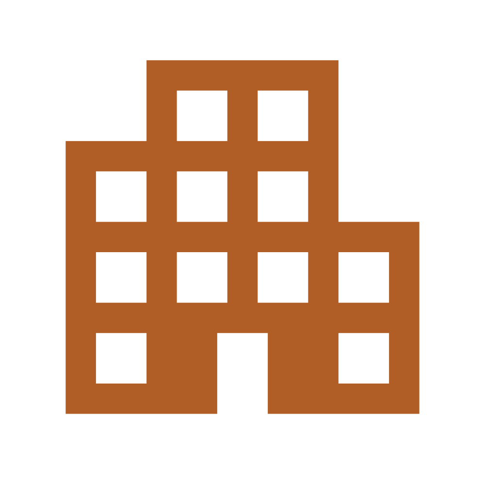 Building icon representing local business support