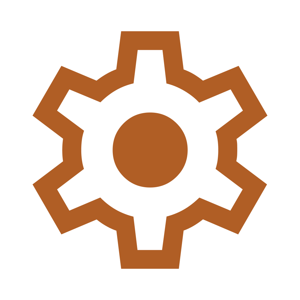Gear icon representing operations services