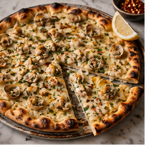 New Haven white clam pie