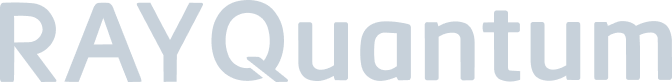 Close-up of the text 'RAY Quantum' in bold, stylized font.