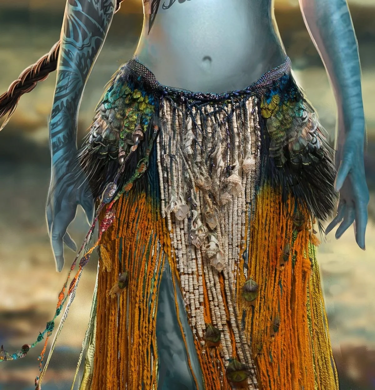 Ronal’s peacock feather belt