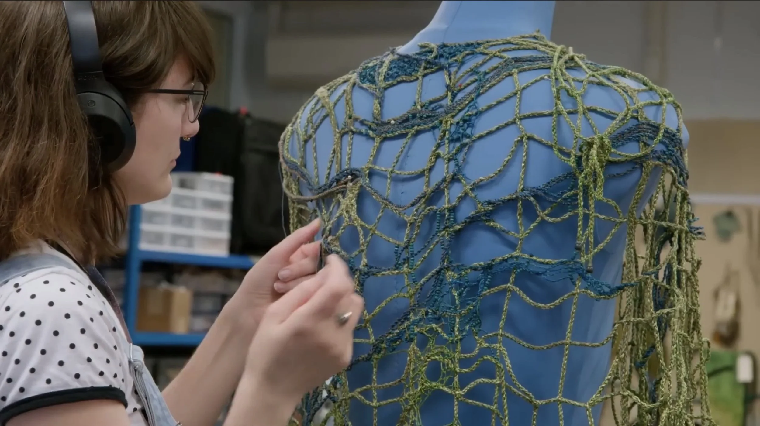 Me making Kiri’s shawl 