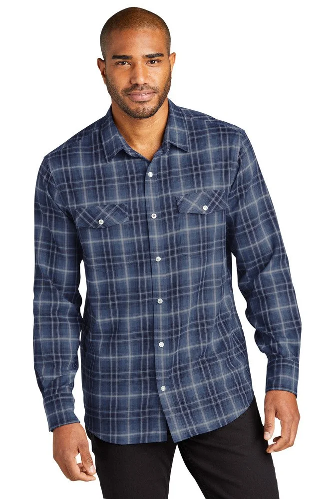 19120-port-authority-w672-long-sleeve-ombre-plaid-shirt-front-true-navy.jpg