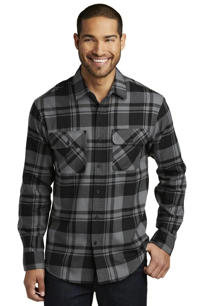 10825-port-authority-w668-plaid-flannel-shirt-front-gray-black.jpg