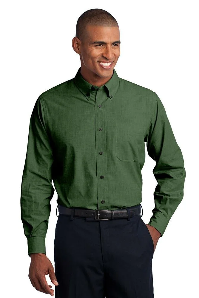 10591-port-authority-s640-crosshatch-easy-care-shirt-front-dark-cactus-green.jpg