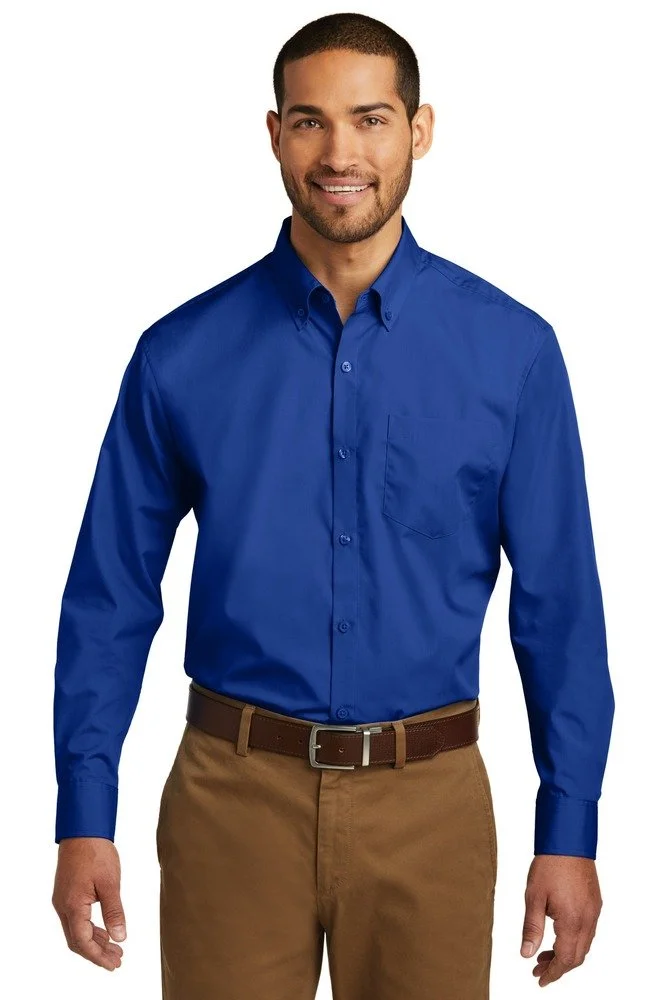10808-port-authority-tw100-tall-long-sleeve-carefree-poplin-shirt-front-true-royal.jpg