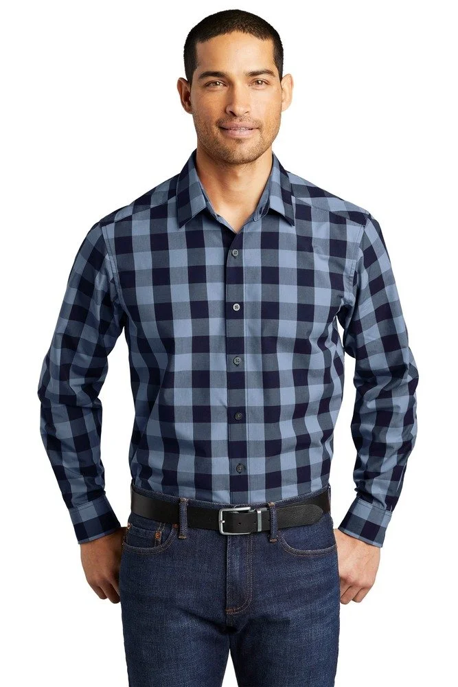10826-port-authority-w670-everyday-plaid-shirt-front-true-navy.jpg