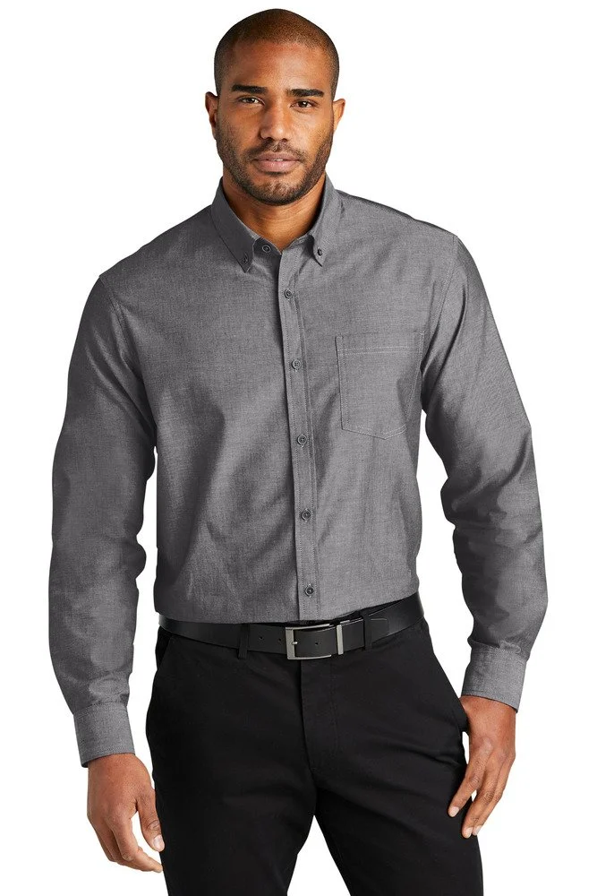 19119-port-authority-w382-long-sleeve-chambray-easy-care-shirt-front-deep-black.jpg