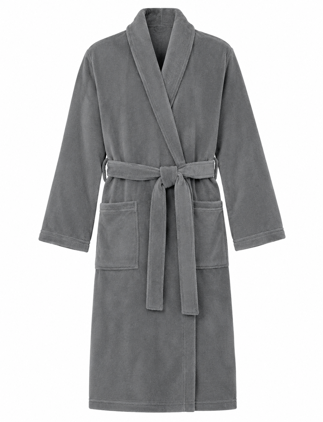 Plush Microfleece Shawl Collar Robe