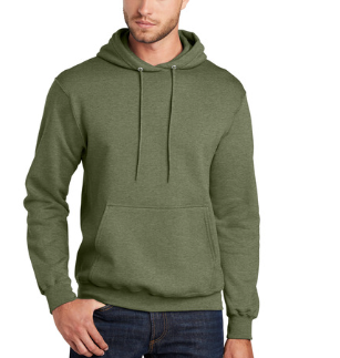 Port & Company Core Fleece Pullover Hoodie — Earth, Green & Blue Colors