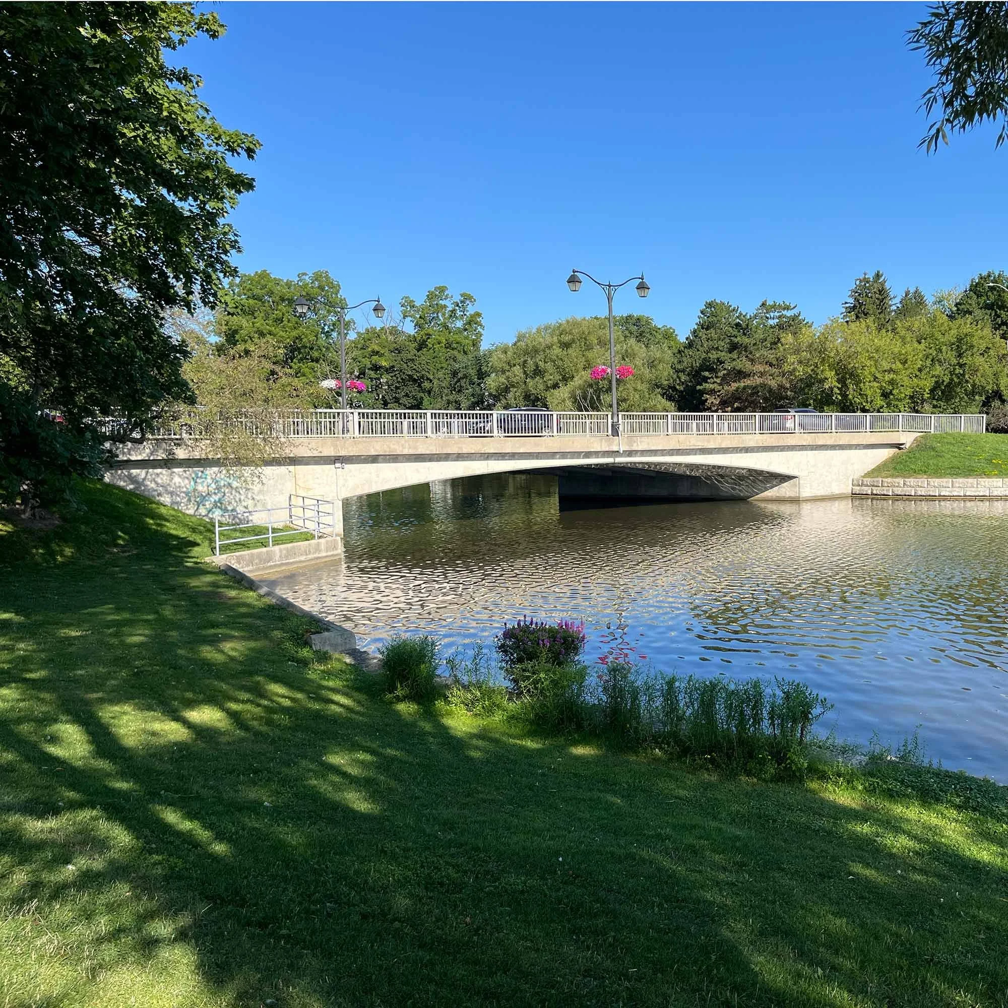 William Hutt Bridge on the Avon River, Stratford, Ontario