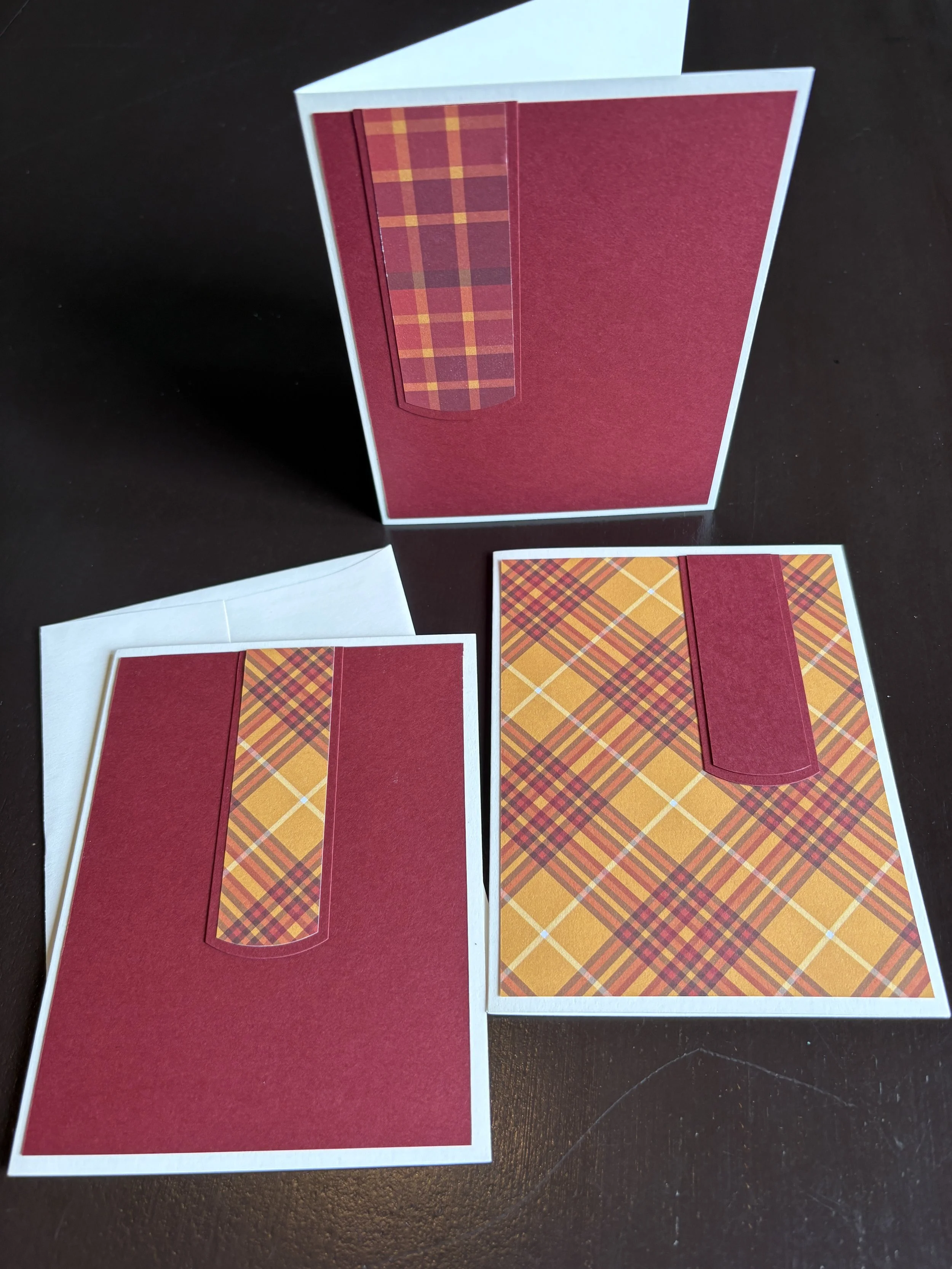 Maroon and Gold Cards, Set of 3