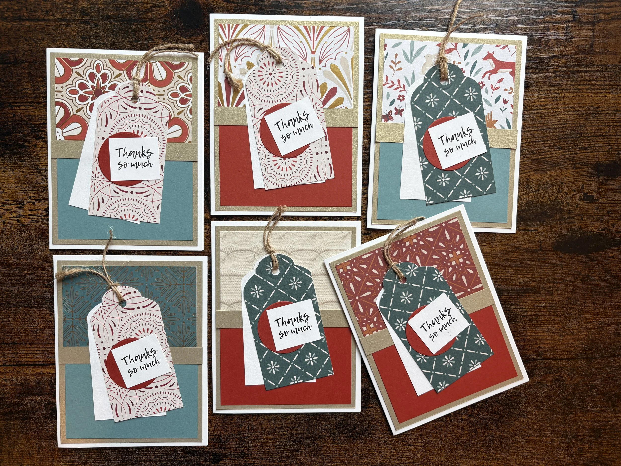 Thanks So Much Tag Cards, Set of 6