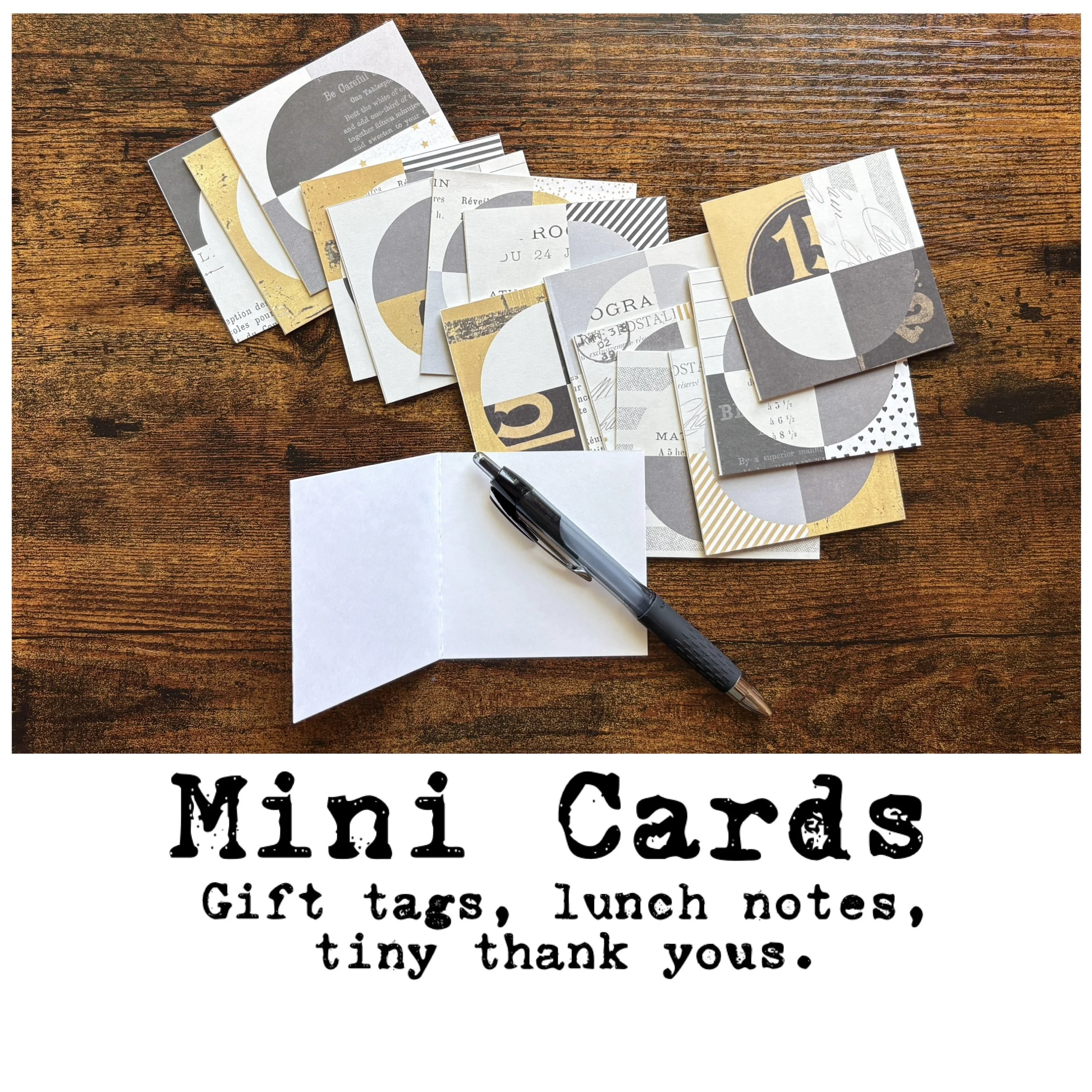 Gift tags, lunch notes, and tiny thank yous.