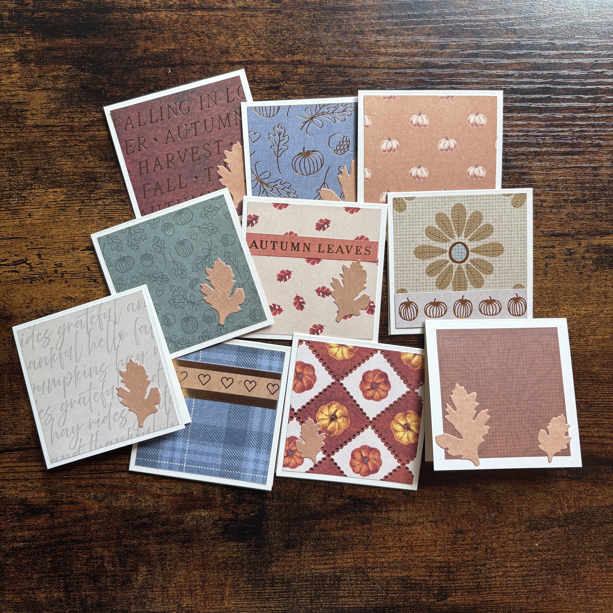 Fall Mini Cards Set, Gift Tag Set