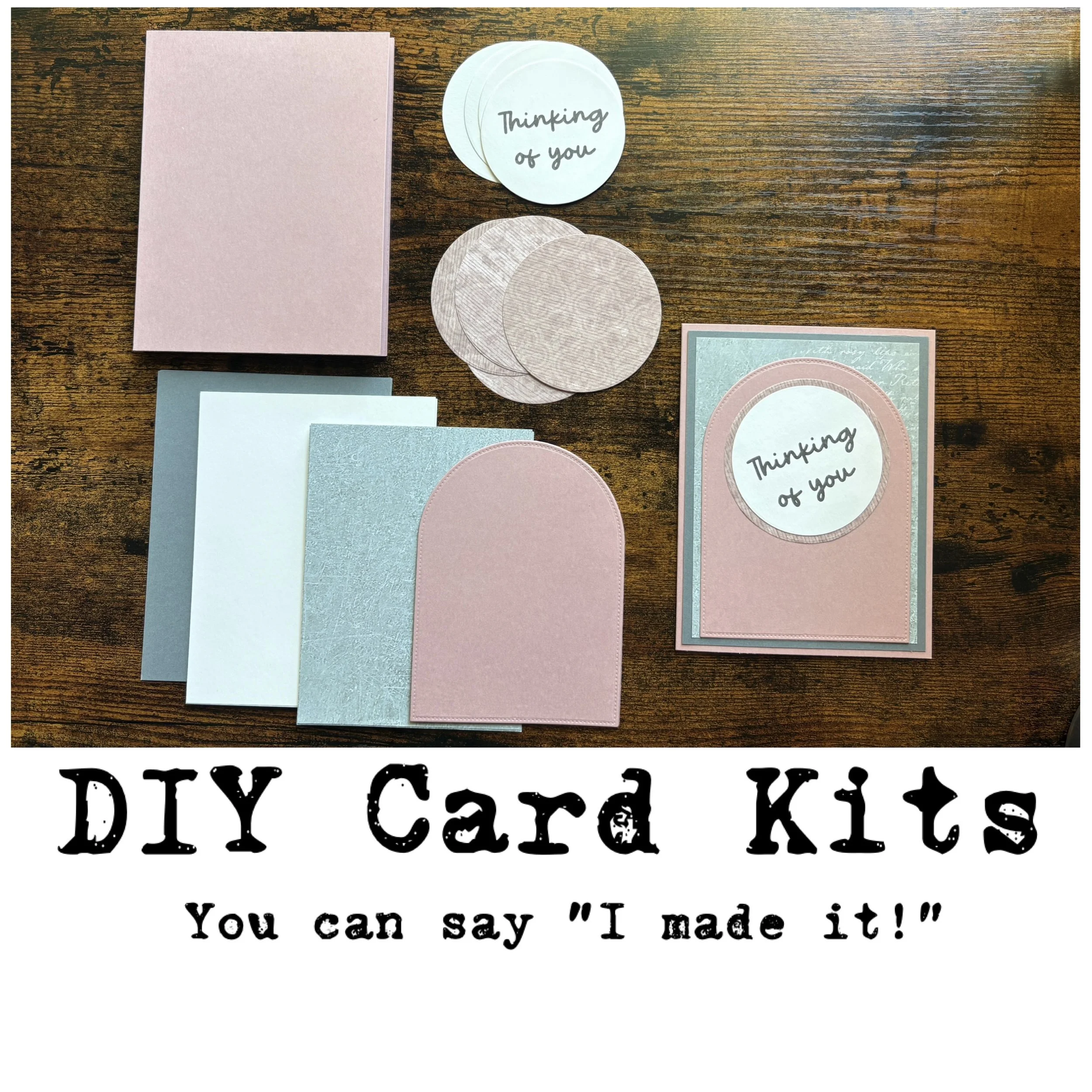 DIY card kits ready for assembly.