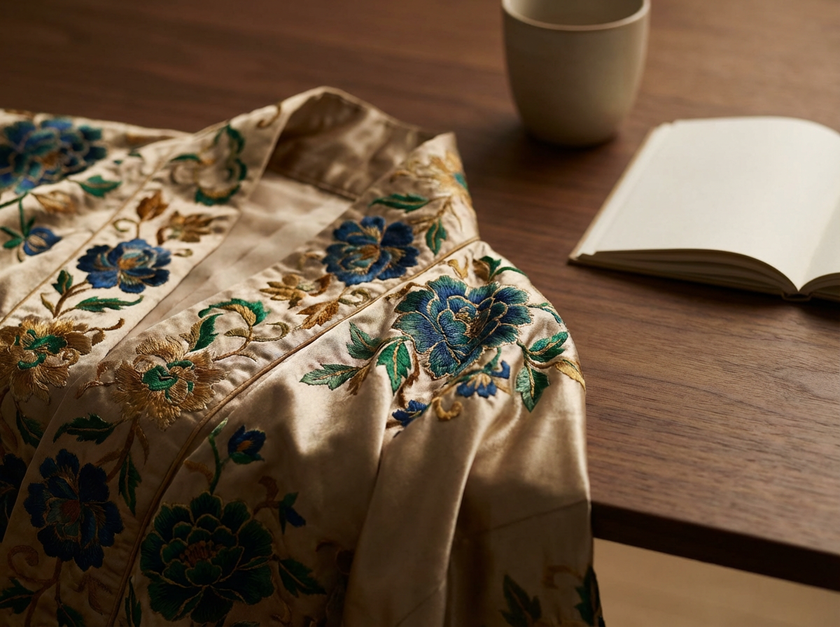 Patterned Silk Kimono