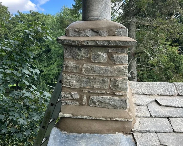 Chimney stack on a roof in Newcastle upon Tyne