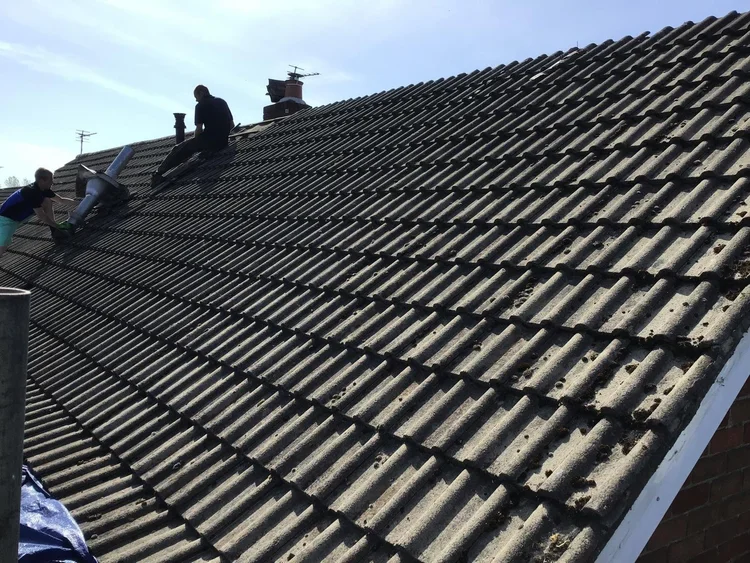 Roof in Newcastle before moss removal