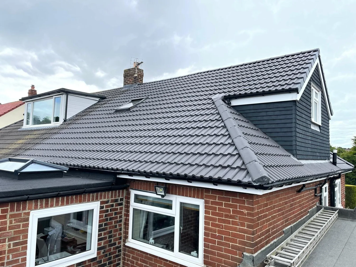Completed full re-roof with new slate and dry ridge in Gosforth, Newcastle