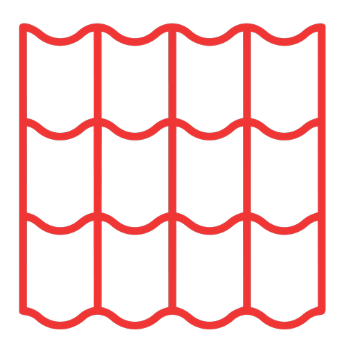 Slating and tiling icon