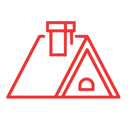 Chimney stacks and pointing icon