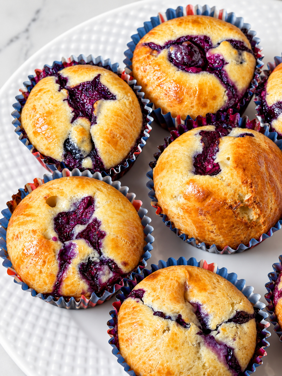 High-Protein Blueberry Cupcakes