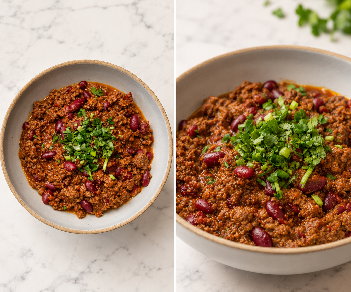 High-Protein Beef Chili with Espresso &amp; Dark Chocolate 