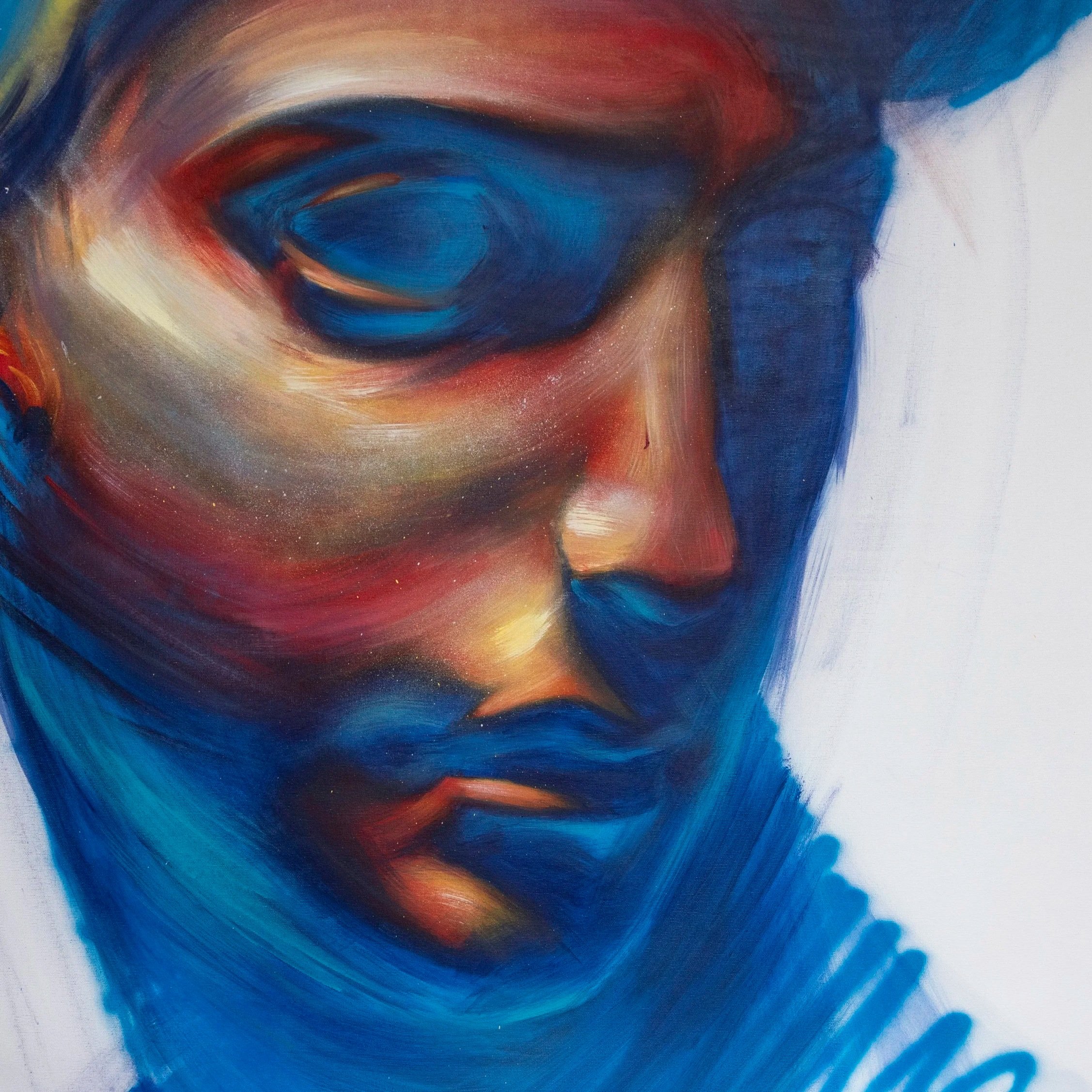 Retrato sculpeta -
2022 -
Aerosol y acrílico sobre lienzo -
90 × 90 cm