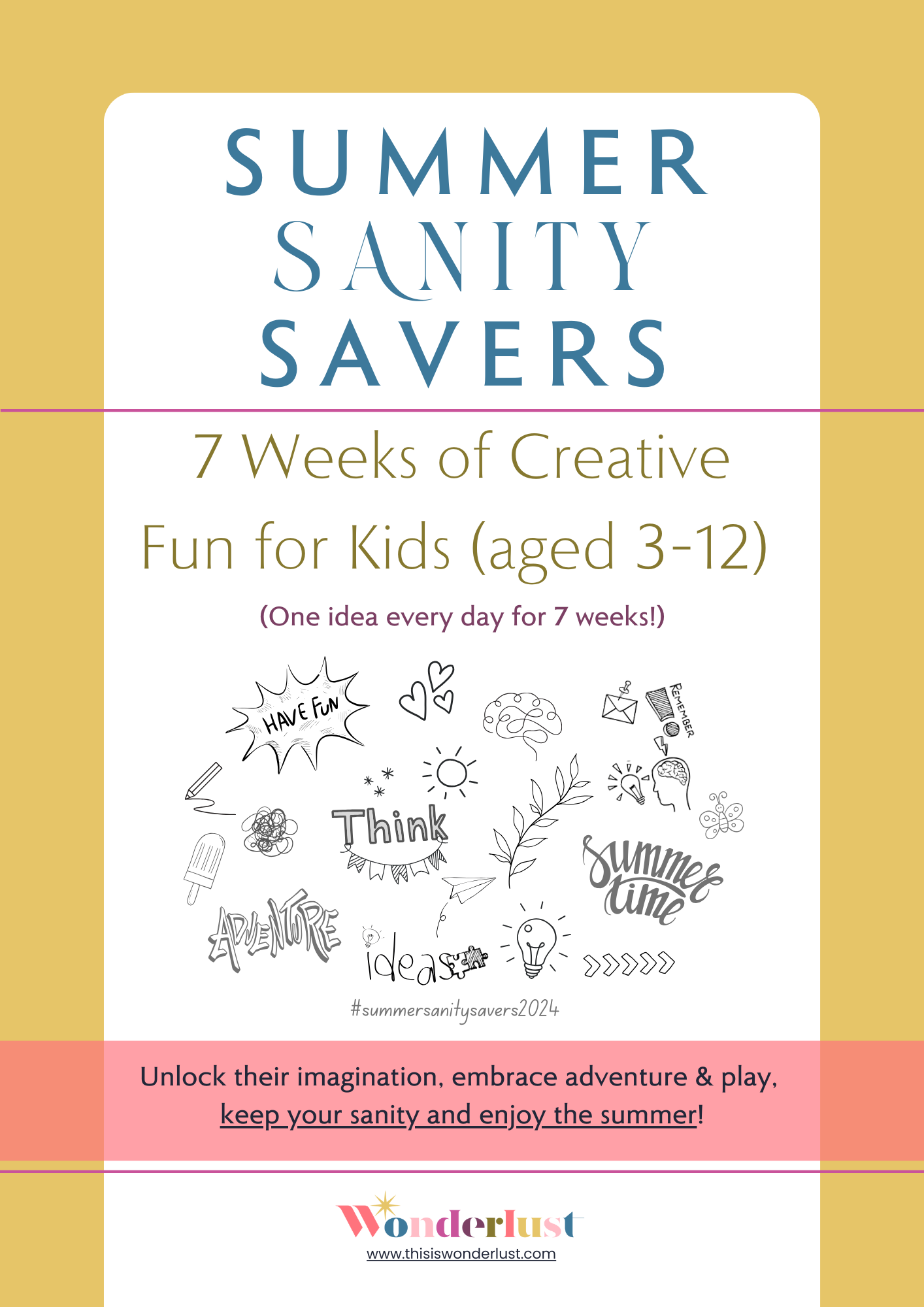 Summer Sanity Savers 2024 (for parents of children aged 3–12)