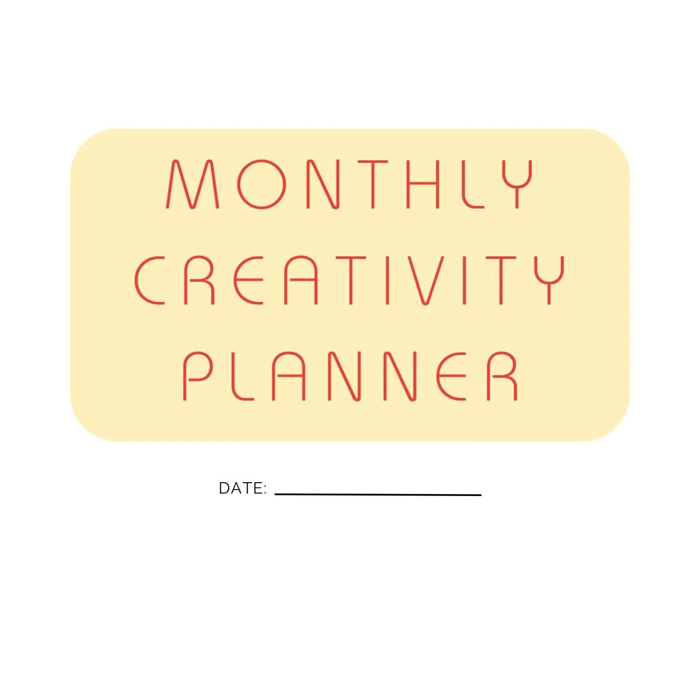 Plan your creativity for the month!